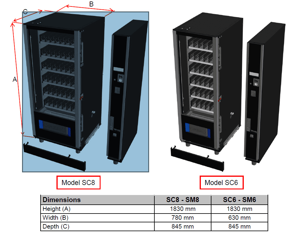 G-Snack Design Line SC6 Vending Machine